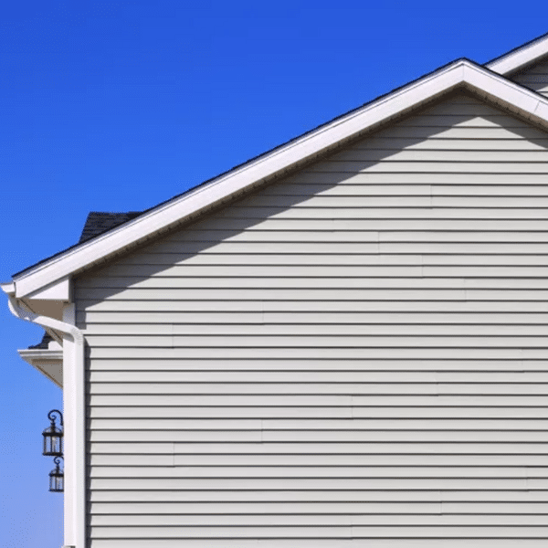 Detailed view of colorful and durable vinyl siding panels