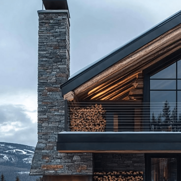 Natural Stone Exterior Wall Detail Close up detail of natural stone exterior wall texture