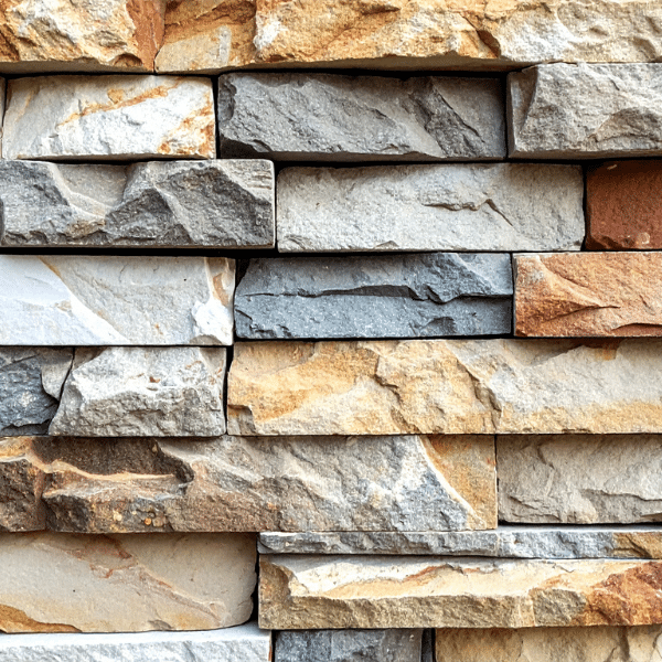 Happy Homeowners After Exterior Stone Veneer Remodel Happy homeowners standing in front of their newly renovated stone veneer exterior