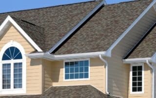Roofline of a modern Utah home showing soffit and fascia